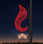 Светодиодная уличная консоль ко Дню победы Rich LED. Тип 9-2 т. Красный деколейс_ кр.звезда