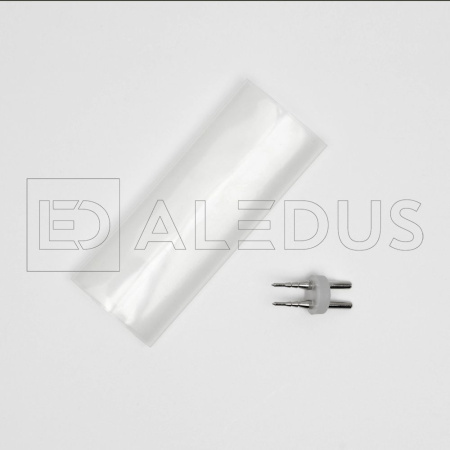 Качественная картинка Соединитель ALEDUS нить-дюралайт, белый, 2Pin