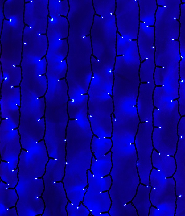 Качественная картинка Светодиодный занавес Laitcom 2x3м, черн. пр., синий