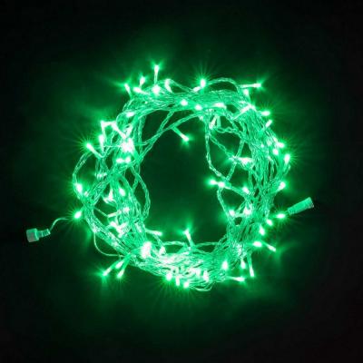 Светодиодная нить Laitcom, 10 м, 100 LED, IP54,прозр. провод, мерц. белого диода, зеленый