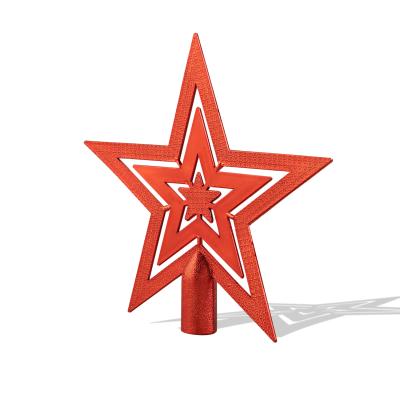 Верхушка на елку Звезда 20см, цвет красный NEON-NIGHT