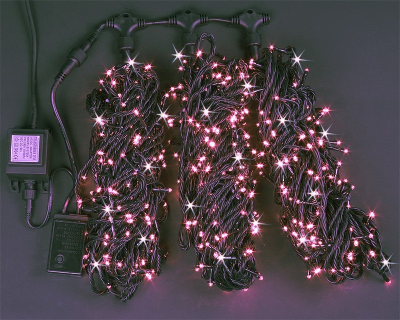Качественная картинка Нити 3 по 20 м, RichLed, 24 В, мерцание, цвет розовый